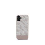Guess iPhone 16 Plus Şerit Logolu Pembe Telefon Kılıfı