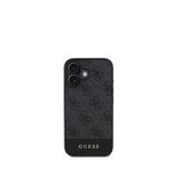 Guess iPhone 16 Plus Şerit Logolu Siyah Telefon Kılıfı
