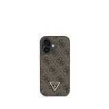 Guess iPhone 16 Plus Strass 4G Desenli Kahverengi Uyumlu Telefon Kılıfı