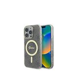 Guess Iphone 16 Pro Magsafe Uyumlu Yazı Logolu 4g Desenli Telefon Kılıfı - Kahverengi