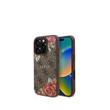 Guess Iphone 16 Pro Max Magsafe Uyumlu Gül Baskılı 4g Desenli Yazı Logolu Telefon Kılıfı - Kahverengi