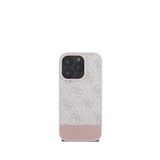 Guess iPhone 16 Pro Max Pembe Şerit Logolu Telefon Kılıfı