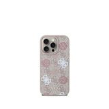 Guess iPhone 16 Pro Max Peony 4G Logolu Magsafe Pembe Uyumlu Telefon Kılıfı