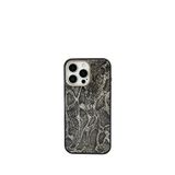 Guess Iphone 16 Pro Max Python Desenli Yazı Logolu Kahverengi Magsafe Uyumlu Telefon Kılıfı