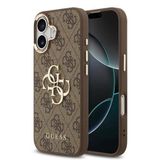 Guess iPhone 17 4G Büyük Metal Logolu Kahverengi Kılıf