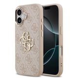 Guess iPhone 17 4G Büyük Metal Logolu Pembe Kılıf