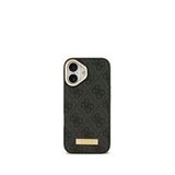 Guess iPhone 17 4G Serisi Metal Plakalı Klasik Logolu Magsafe Uyumlu Siyah Telefon Kılıfı