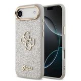 Guess iPhone 17 Air 4G Büyük Metal Logolu Glitter Gri Kılıf