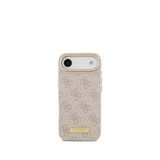 Guess iPhone 17 Air 4G Serisi Metal Plakalı Klasik Logolu Magsafe Uyumlu Pembe Telefon Kılıfı