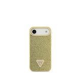 Guess iPhone 17 Air Altın Taşlı Üçgen Logolu Gold Telefon Kılıfı