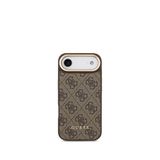 Guess iPhone 17 Air Askılı 4G Logolu Kartlıklı Kahverengi Magsafe Uyumlu Telefon Kılıfı