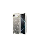 Guess iPhone 17 Air Gri 4G Desenli Simli Magsafe Uyumlu Telefon Kılıfı