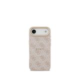 Guess iPhone 17 Air Pembe Magsafe Uyumlu Gold Logolu Telefon Kılıfı
