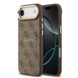 Guess iPhone 17 Air Pu Deri Yazı Logolu Kahverengi Kılıf