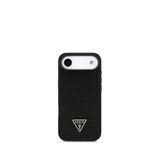 Guess iPhone 17 Air Siyah Taşlı Üçgen Logolu Telefon Kılıfı