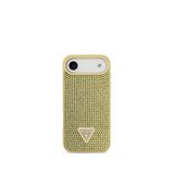 Guess Iphone 17 Air Taşlı Arka Yüzey Üçgen Logolu Telefon Kılıfı - Altın
