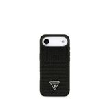Guess Iphone 17 Air Taşlı Arka Yüzey Üçgen Logolu Telefon Kılıfı - Siyah