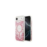Guess iPhone 17 Air Transparan Resin Bottom Magsafe Uyumlu Pembe Telefon Kılıfı