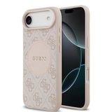 Guess İphone 17 Air Uyumlu Kılıf Orjinal Lisanslı M-Safeli Yazı Logolu Circle Classic Kapak Pembe