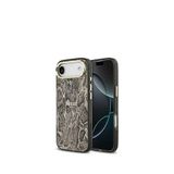 Guess iPhone 17 Air Yazı Logolu Kahverengi Python Desenli Magsafe Uyumlu Telefon Kılıfı