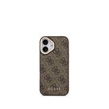 Guess iPhone 17 Askılı 4G Logolu Kartlıklı Kahverengi Magsafe Uyumlu Telefon Kılıfı