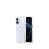 Guess iPhone 17 IML Baskılı Şeffaf Üçgen Logolu Metal Kamera Çerçeveli Magsafe Uyumlu Telefon Kılıfı