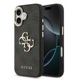 Guess İphone 17 Kılıf Lisanslı Gold Metal Kamera Çerçeveli Metal Büyük 4G Yazı Logolu Kapak Siyah