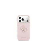 Guess Iphone 17 Pro 4g Metal Kamera Çerçeveli Pu Deri Telefon Kılıfı - Pembe