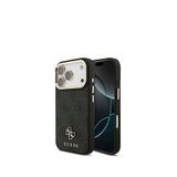 Guess iPhone 17 Pro 4G Yazı Logolu 3in1 Siyah Ekran Lens Koruyucu ve Telefon Kılıfı Set