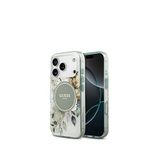 Guess iPhone 17 Pro Flower Tonal Circle Magsafe Uyumlu Yeşil Telefon Kılıfı