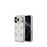 Guess Iphone 17 Pro Max Metal Kamera Çerçeveli Simli Aynalı Telefon Kılıfı - Beyaz