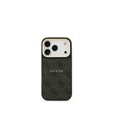 Guess iPhone 17 Pro Siyah Magsafe Uyumlu Gold Logolu Telefon Kılıfı