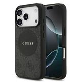 Guess İphone 17 Pro Uyumlu Kılıf Lisanslı M-Safeli Yazı Logolu Circle Classic Kapak Siyah