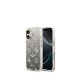 Guess iPhone 17 Simli Peony Desenli Magsafe Uyumlu Siyah Telefon Kılıfı