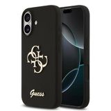 Guess İphone 17 Uyumlu Kılıf Orjinal Lisanslı Grained Yazı Logolu Kapak Siyah