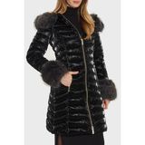 Guess Janis Regular Fit Fermuarlı Kapüşonlu Şişme Mont 4BGL027176A Bayan Mont 4BGL02 7176A Jblk - Siyah - 40
