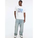 Guess Jeans Beyaz Erkek Regular Fit Baskılı T-Shirt M5BI3IK8FQ4-G011