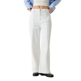 Guess Jeans Düşük Bel Geniş Paça Relaxed Denim Pantolon, 28/28, 5003340755, Beyaz, Kadın
