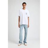 Guess Jeans Guess Erkek Beyaz Pamuk T-Shirt Logolu, Regular Fit