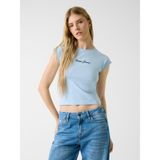Guess Jeans Guess Jeans Kadın Slim Fit T-Shirt W6RI21J1314, Mavi, L