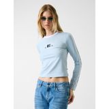Guess Jeans Kadın Boxy Fit T-Shirt, Mavi, M Beden
