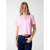 Guess Jeans Kadın Boxy Fit T-Shirt, Pembe, XS