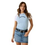 Guess Jeans Kadın Boxy Fit T-Shirt W6GIB0J1314, Mavi, S