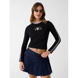 Guess Jeans Kadın Boxy Fit T-Shirt W6RI17J1314, Siyah, XS