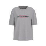 Guess Jeans Kadın Oversize Fit T-Shirt, Gri, M Beden