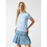 Guess Jeans Kadın Slim Fit T-Shirt, Mavi, L Beden
