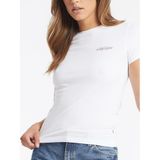 Guess Jeans Kadın Slim Fit T-Shirt W4YI02J1314, Beyaz, S