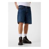 Guess Jeans Lacivert Denim Şort, 33, 5003336337, Mavi, Erkek