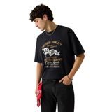 Guess Jeans Oversized Baskılı T-Shirt, L, 5003336347, Siyah, Erkek