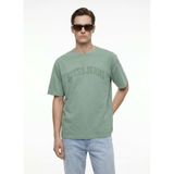 Guess Jeans Regular Fit Taşlamalı T-Shirt, S, 5003336358, Yeşil, Erkek